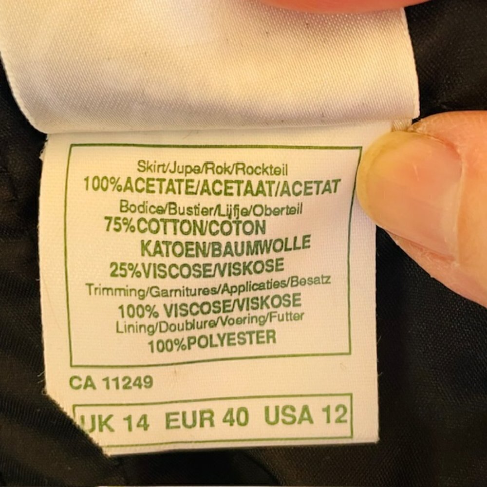 Laura Ashley Vintage Formal Evening Gown Velvet & Taffeta Small/Medium - Picture 9 of 10